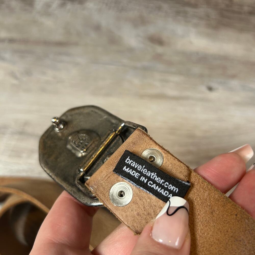 Brave Tan Leather Belt - Picture 4 of 8